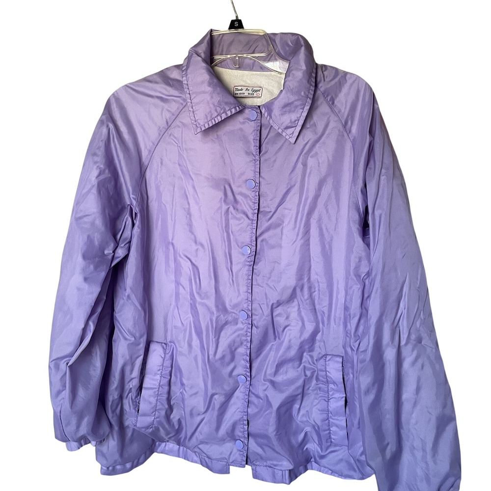 Vintage 90s Lavender Windbreaker‎ Jacket, L